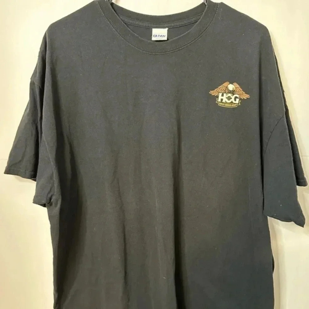 Harley Davidson eagle men tee shirt black short sleeve size Xl